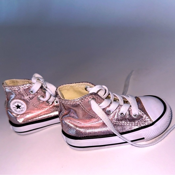 Converse size 4 Rose Gold High Tops - Picture 4 of 6